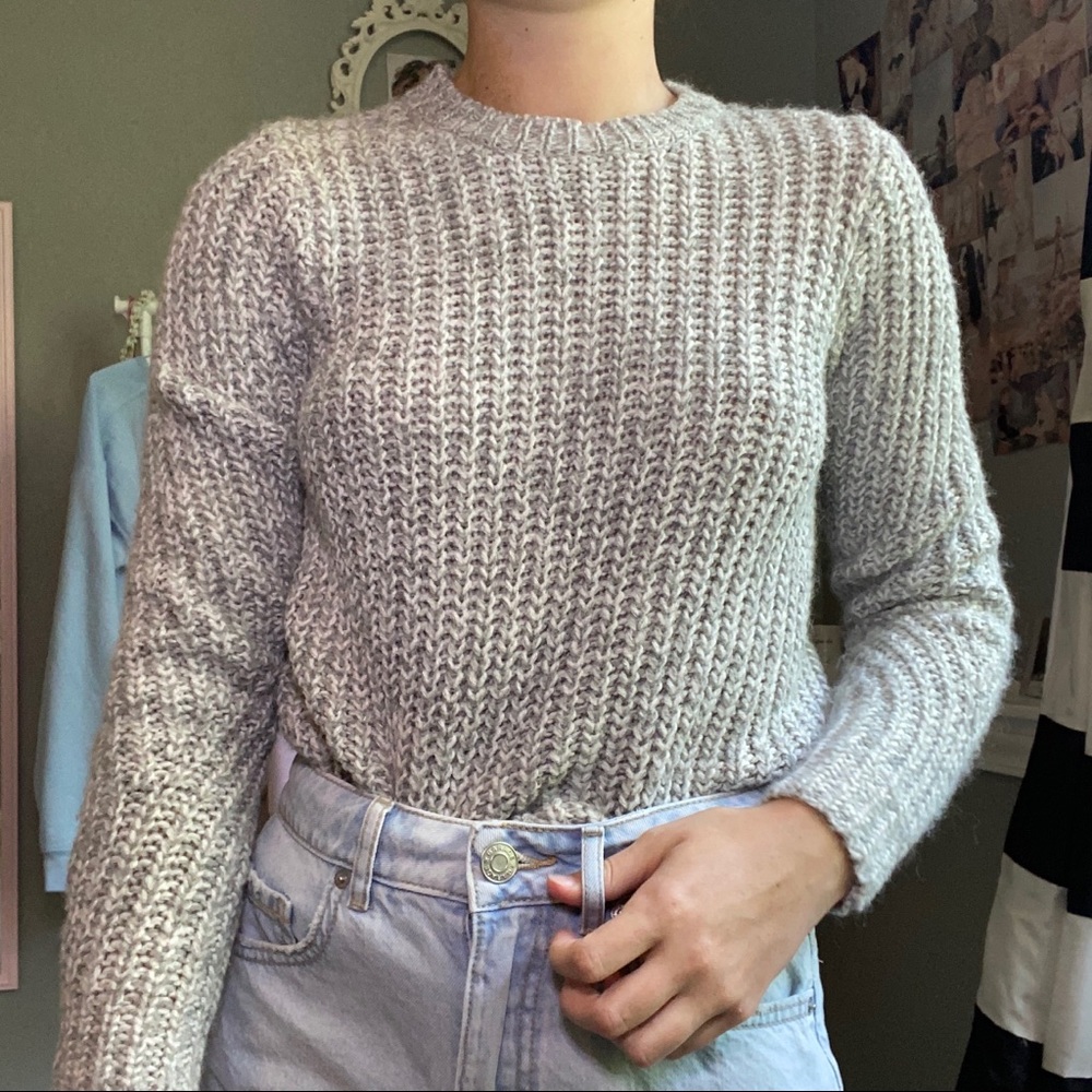 🍄A New Day Grey Mock Neck Sweater